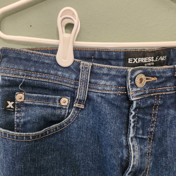 Express Women Stretch Fit & Flair Jeans Made in Italy Size 3/4 - Picture 4 of 5